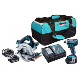 Bộ sản phẩm cưa đĩa bắt vít dùng Pin Makita DLX2085M